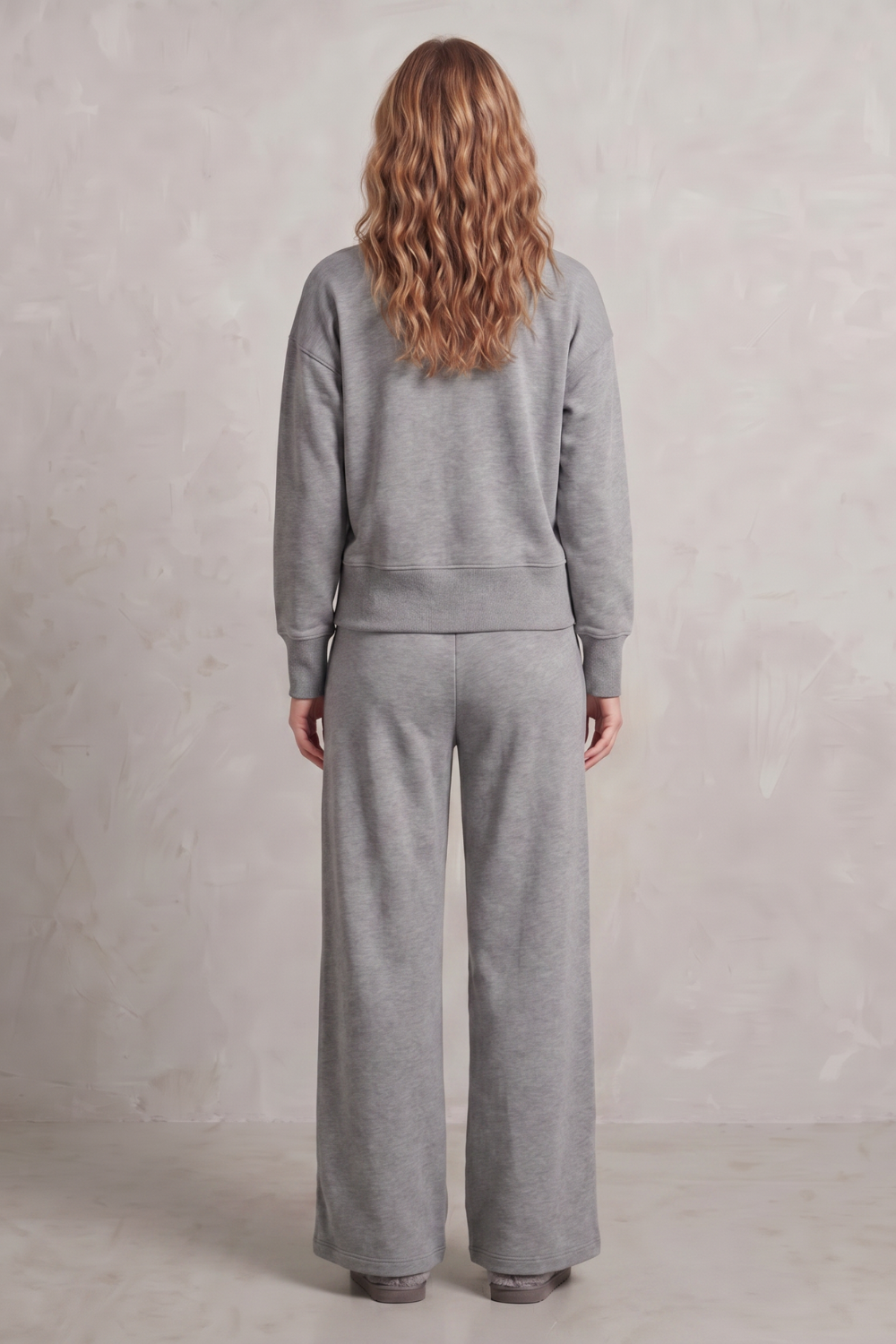 Women's V-Neck Top and Wide-Leg Trouser Lounge Set - Hesselie