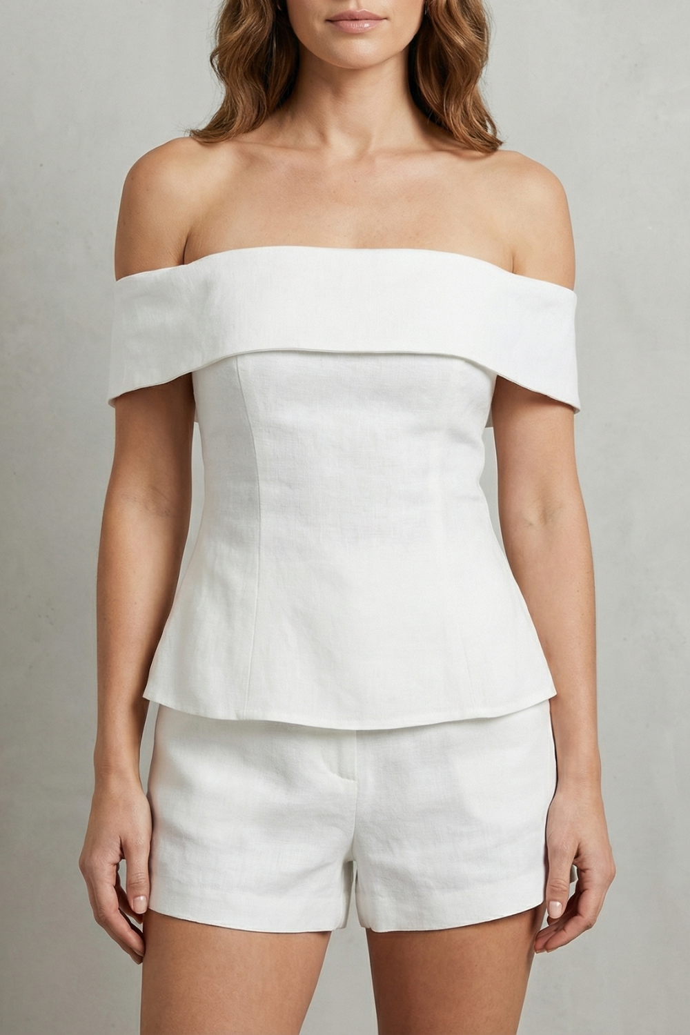 Women's Peplum Top and Tailored Shorts Co-ord Set - Bellorine