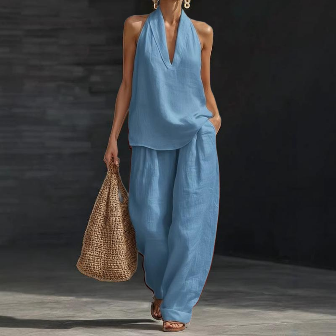 Ainhoa | Two-Piece Linen-Textured Set