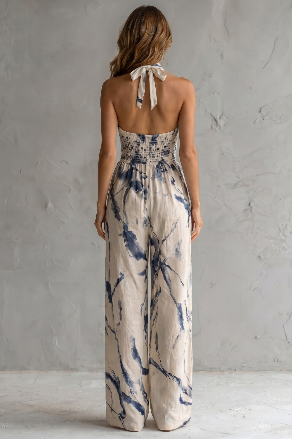 Women's Halter Neck Wide Leg Jumpsuit with Pockets - Jenvieve