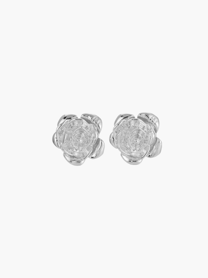 Solene 14K Gold & Silver Rose Earrings
