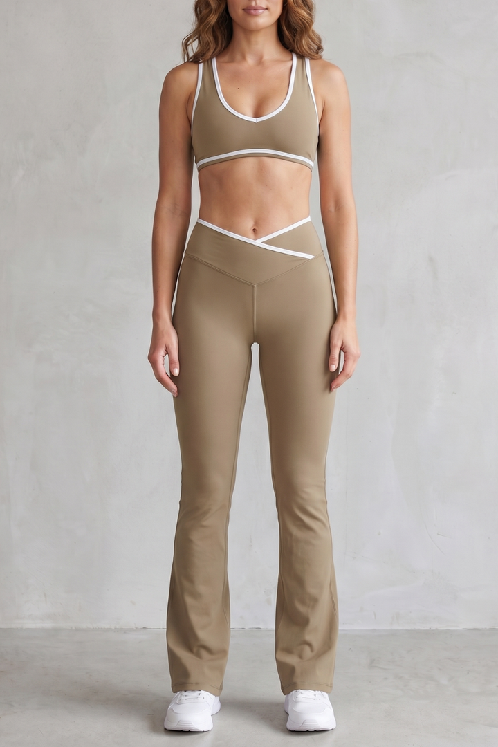 Women's Sports Bra and Flared Legging Co-ord Set - Athenaise
