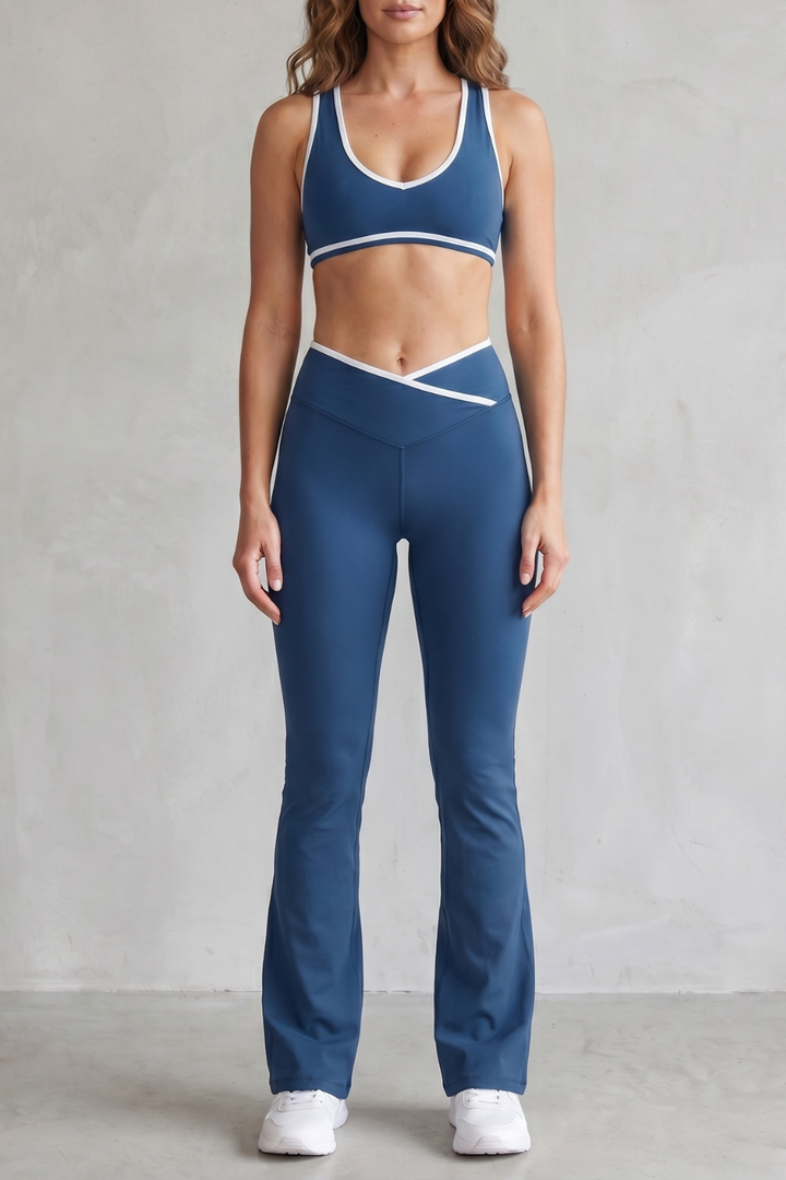 Women's Sports Bra and Flared Legging Co-ord Set - Athenaise