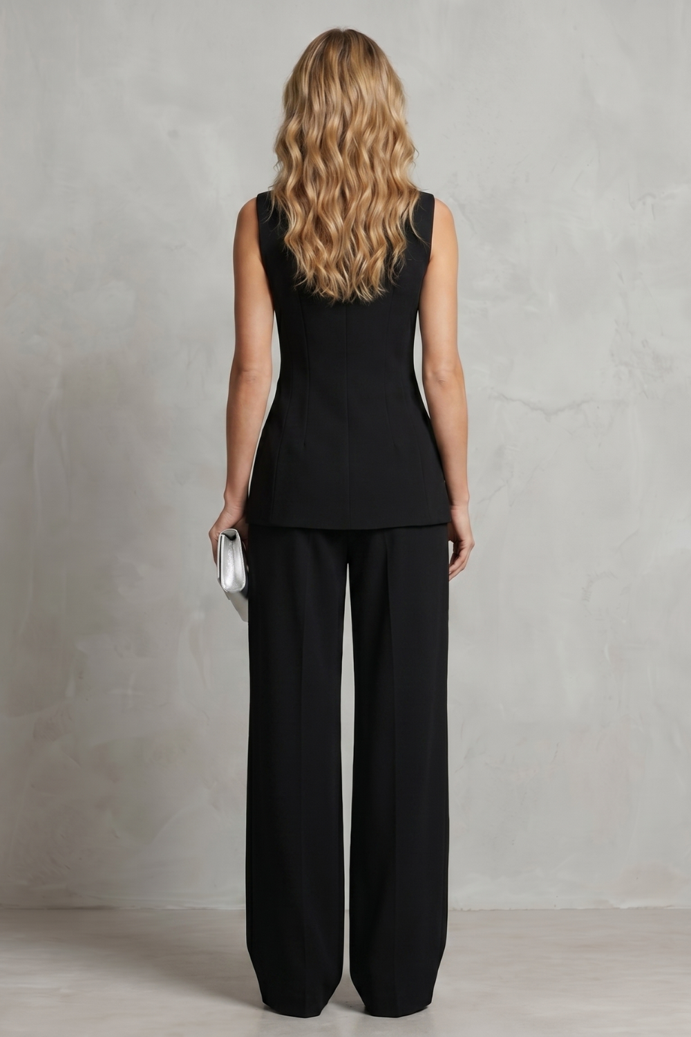 Women's Asymmetric Draped Top and Trouser Co-ord Set - Brisette