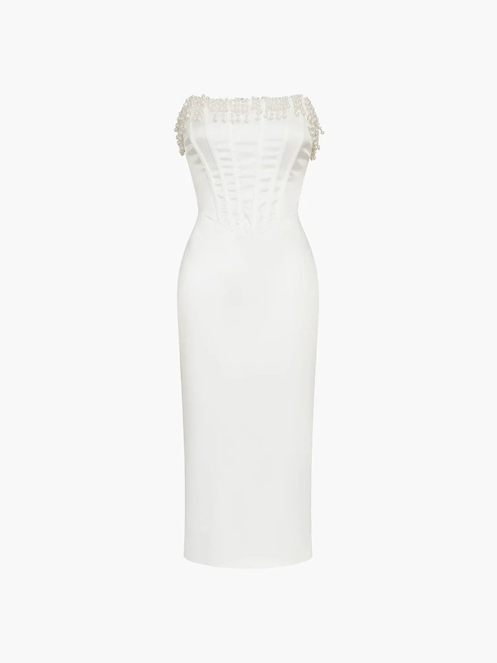Zahra - Stunning Satin Midi Dress