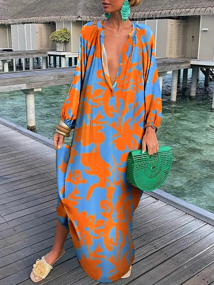 Bea - V Neck Maxi Dress