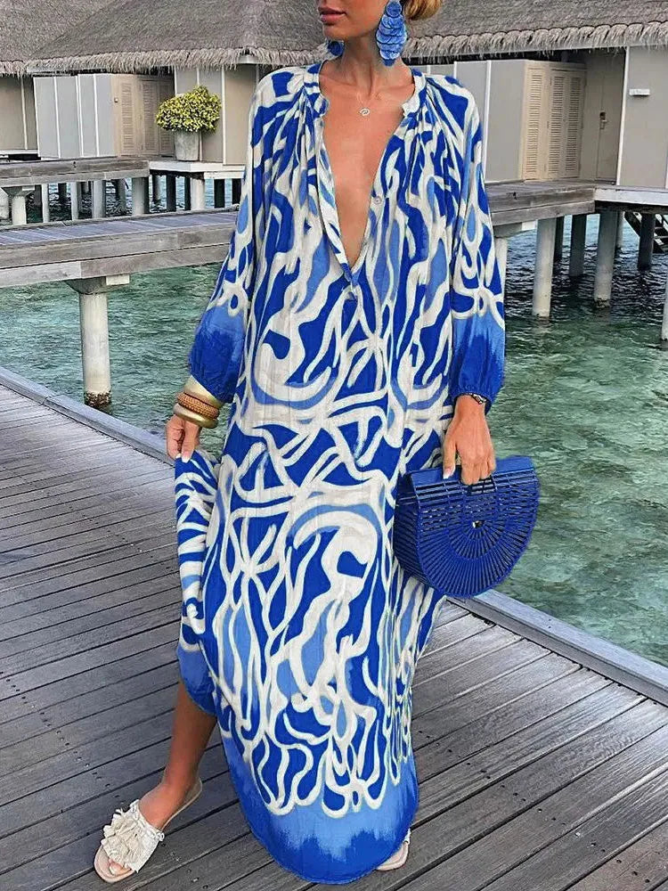 Bea - V Neck Maxi Dress