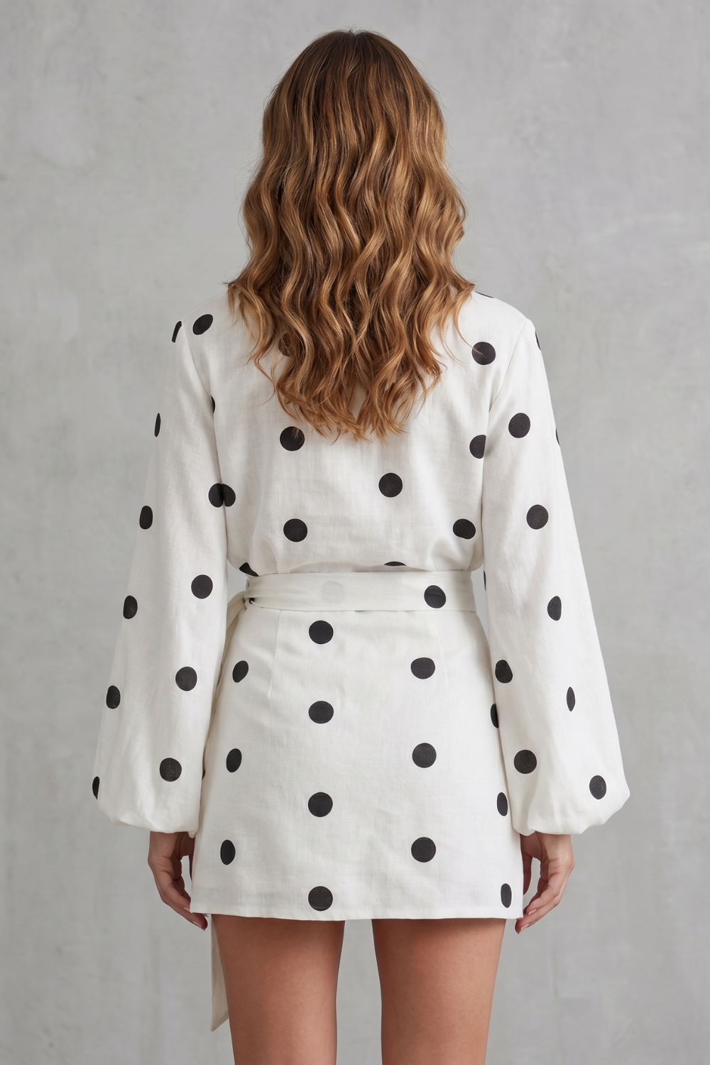 Women's Polka Dot Wrap Playsuit Co-ord Set - Cassandre