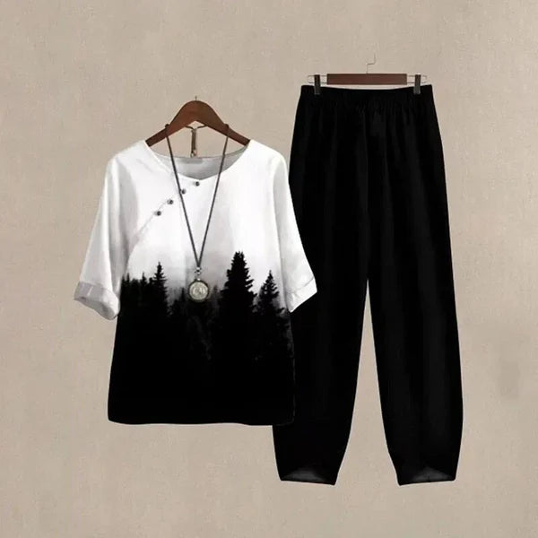 Liv - Elegant and Comfortable Shirt and Pants Set
