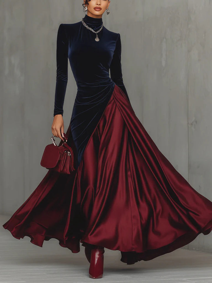Cara | Velvet & Satin Gown