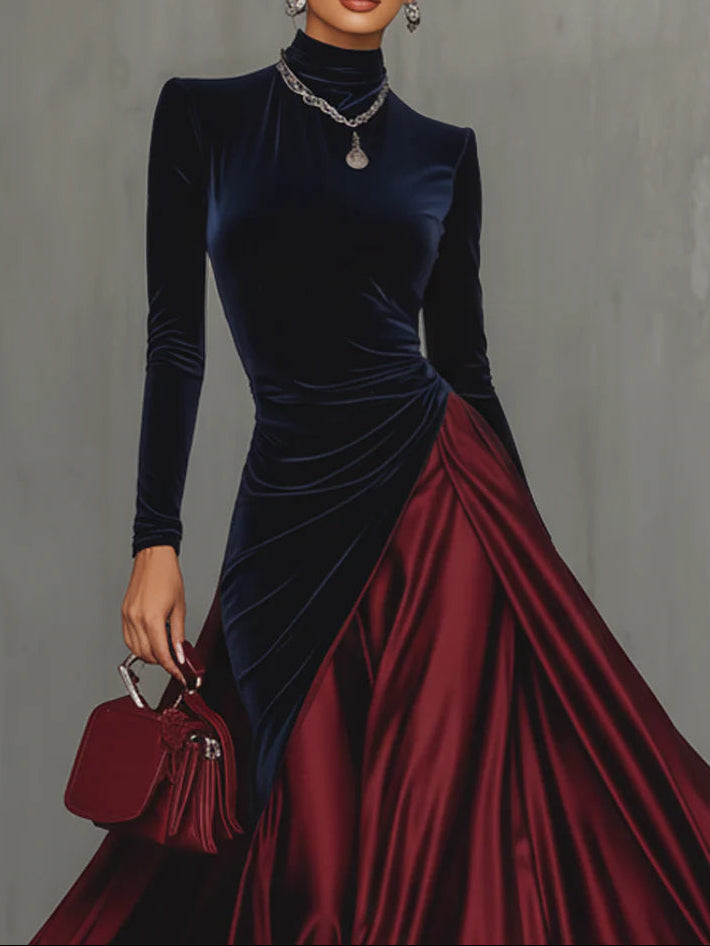 Cara | Velvet & Satin Gown