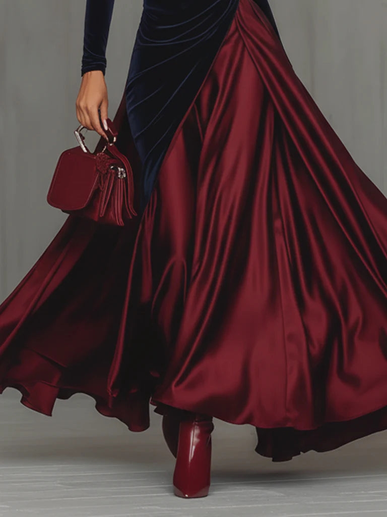 Cara | Velvet & Satin Gown