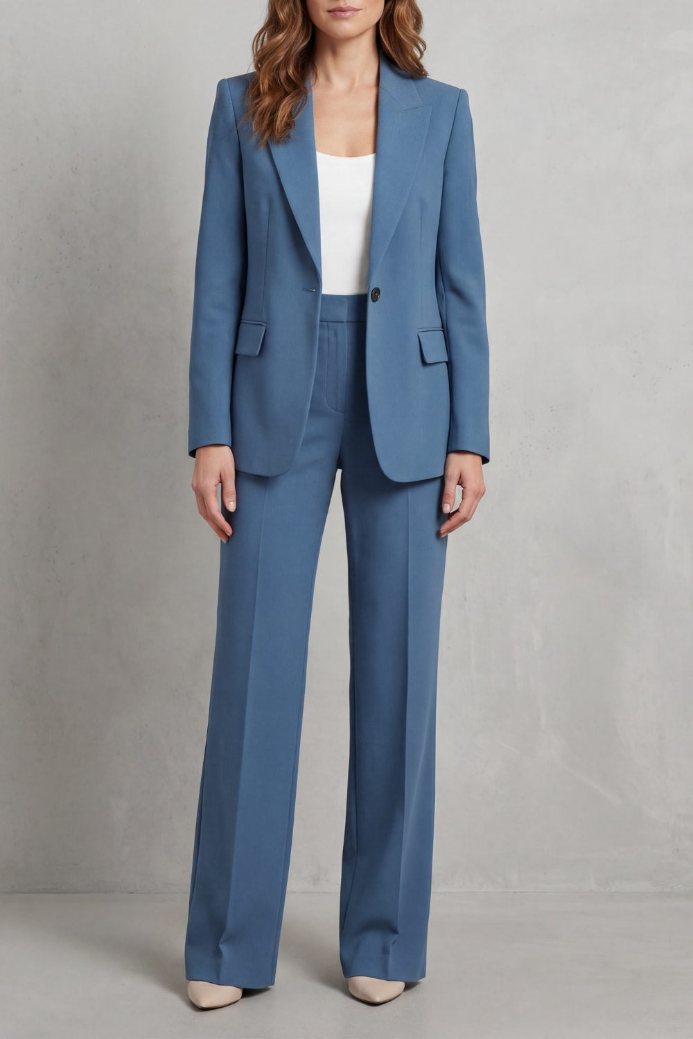 Women's Tailored Blazer and Straight-Leg Trouser Suit - Dovrelle