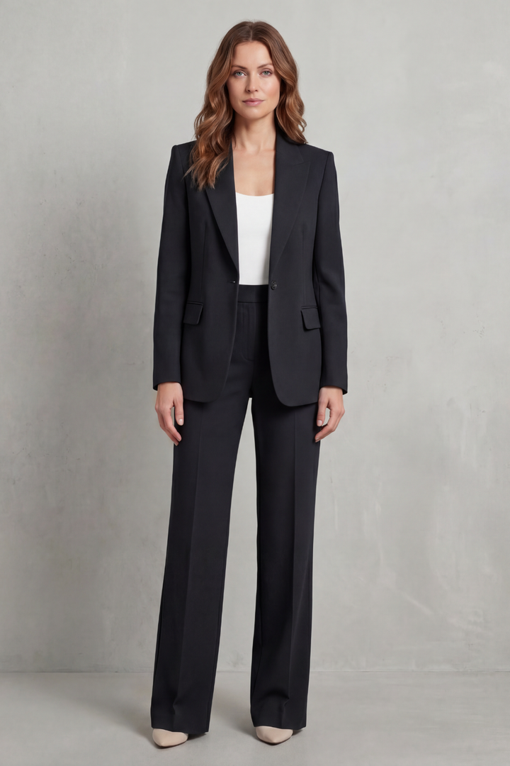 Women's Tailored Blazer and Straight-Leg Trouser Suit - Dovrelle
