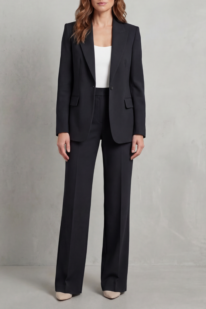 Women's Tailored Blazer and Straight-Leg Trouser Suit - Dovrelle
