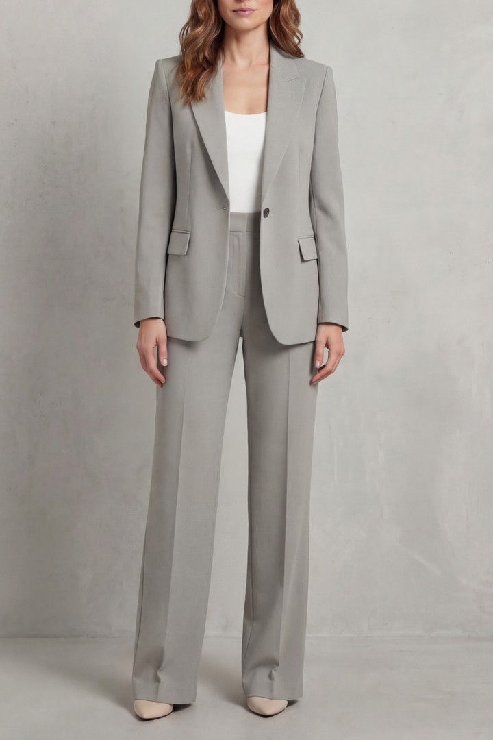 Women's Tailored Blazer and Straight-Leg Trouser Suit - Dovrelle
