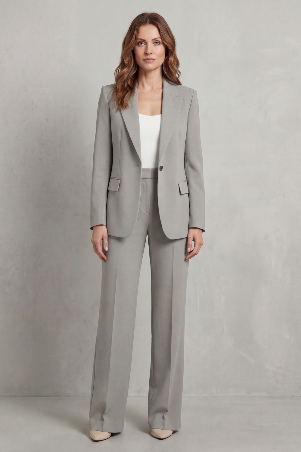 Women's Tailored Blazer and Straight-Leg Trouser Suit - Dovrelle