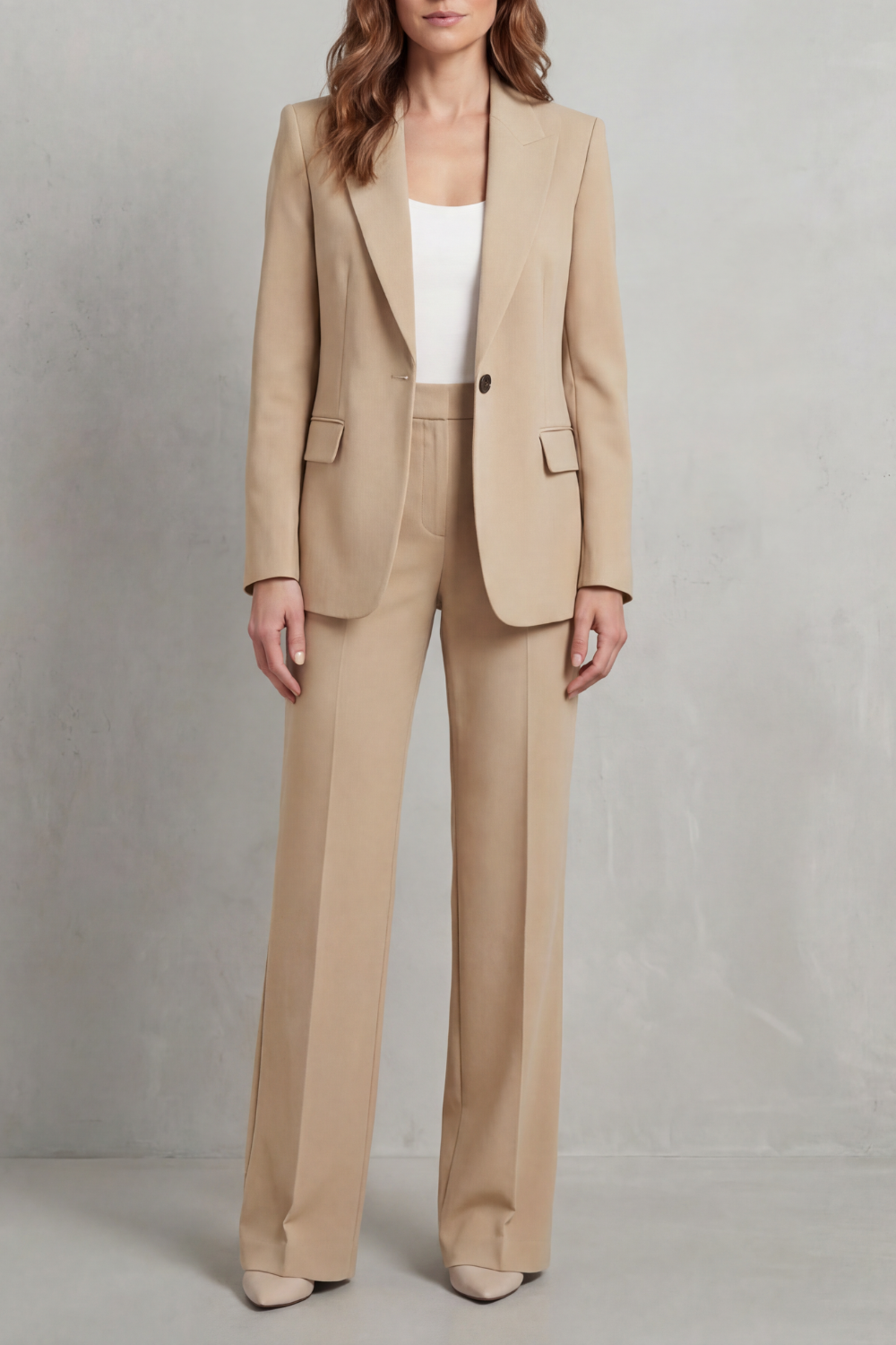 Women's Tailored Blazer and Straight-Leg Trouser Suit - Dovrelle