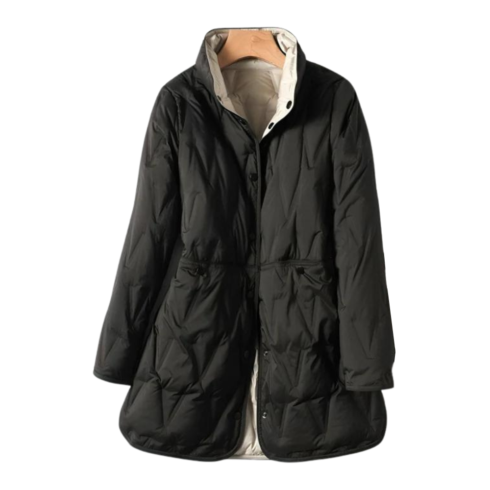Hornsea women's quilted down jacket in Black – front view