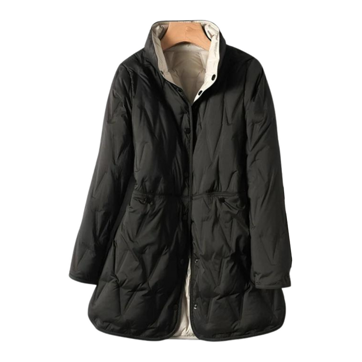 Hornsea women's quilted down jacket in Black – front view