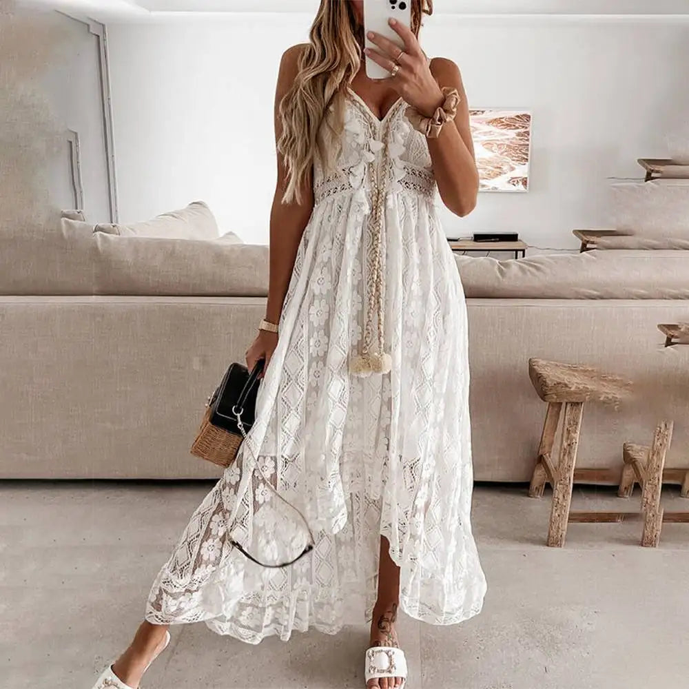Isa - Elegant Boho Maxi  Dress