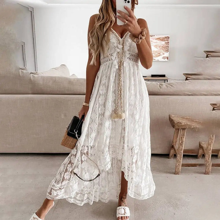 Isa - Elegant Boho Maxi  Dress