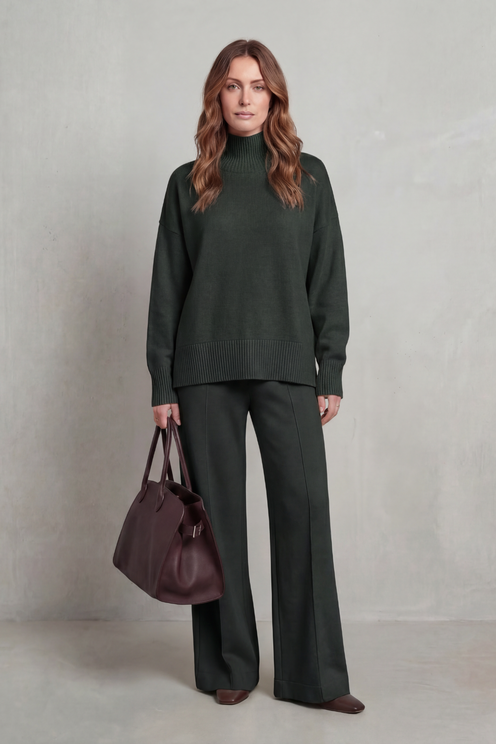 Women's Knit Jumper and Wide-Leg Trouser Co-ord Set - Estrienne