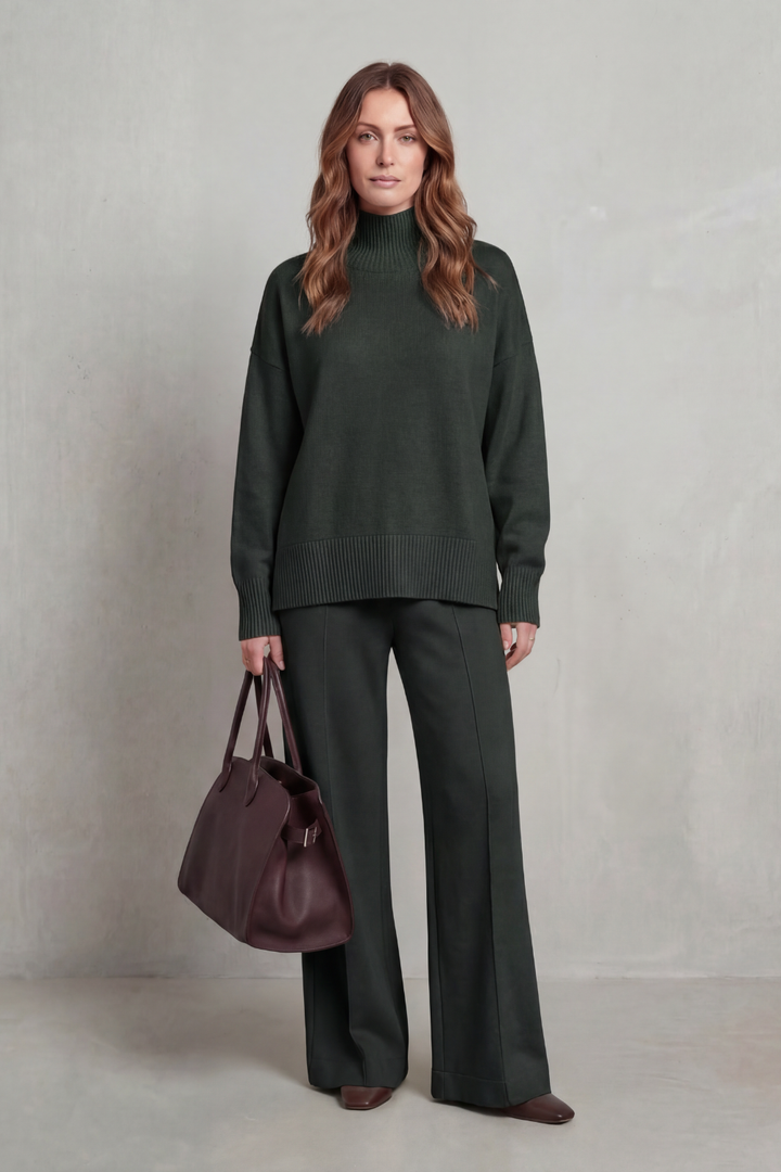 Women's Knit Jumper and Wide-Leg Trouser Co-ord Set - Estrienne