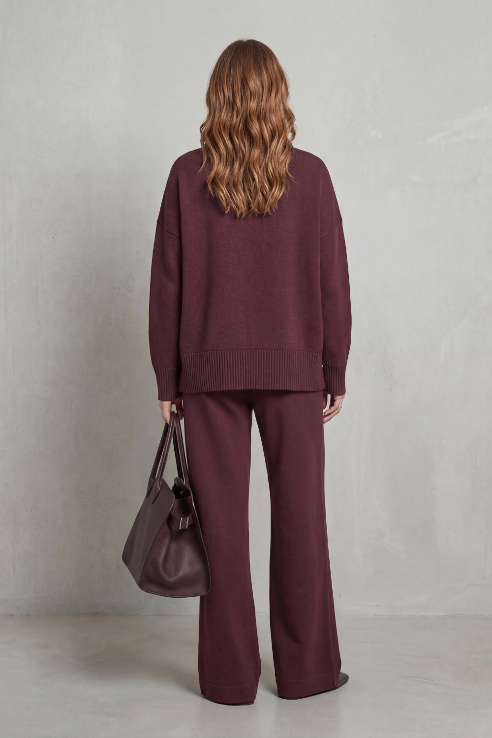 Women's Knit Jumper and Wide-Leg Trouser Co-ord Set - Estrienne