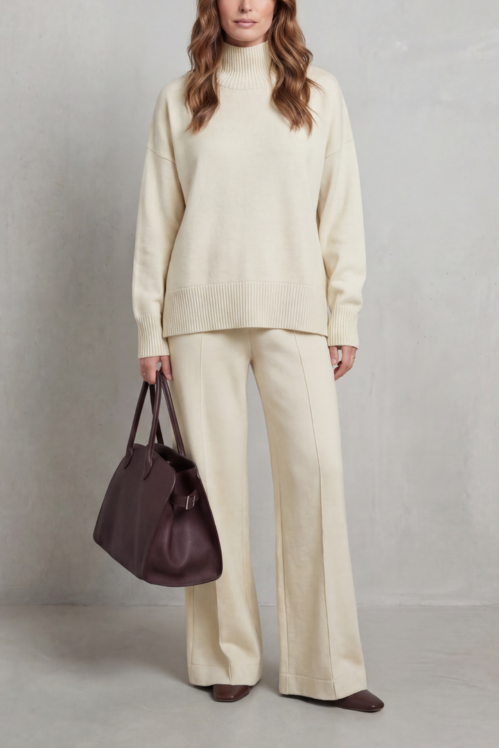 Women's Knit Jumper and Wide-Leg Trouser Co-ord Set - Estrienne