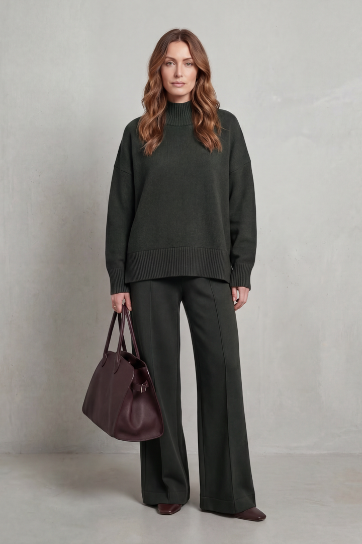 Women's Knit Jumper and Wide-Leg Trouser Co-ord Set - Estrienne