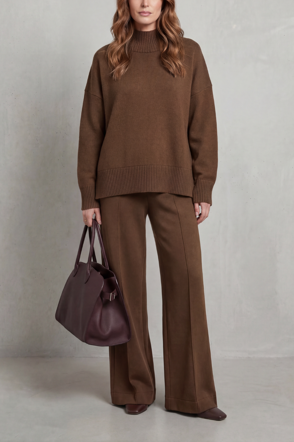 Women's Knit Jumper and Wide-Leg Trouser Co-ord Set - Estrienne