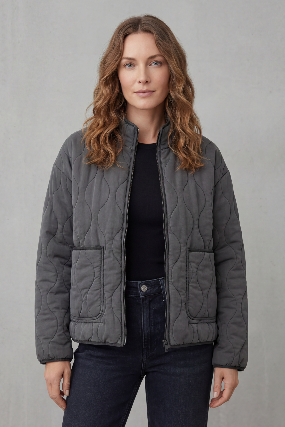 Women's Quilted Puffer Jacket with Stylish Silhouette – Rosalind