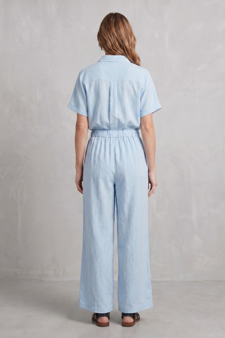 Women's Relaxed Top and Wide Leg Trouser Co-ord Set - Belvienne