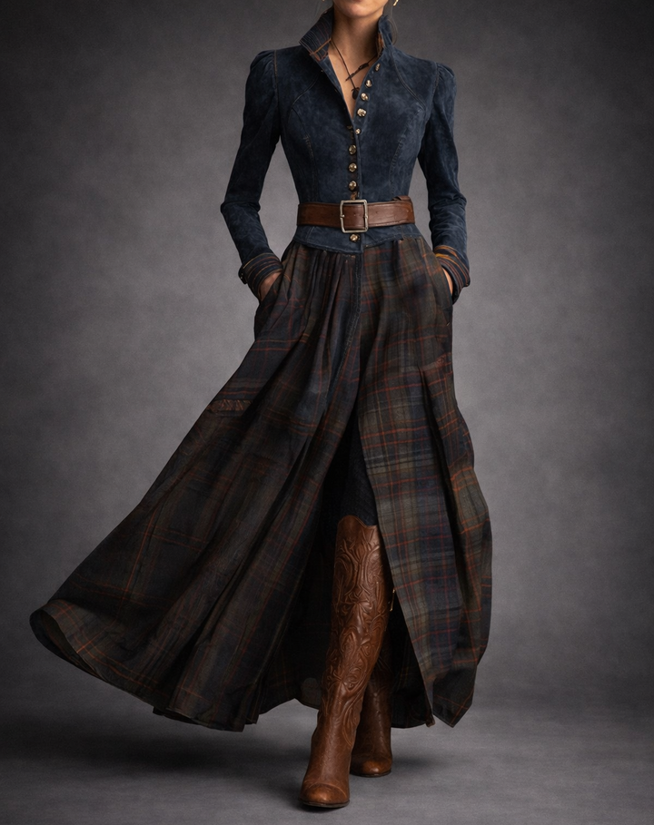 Fouziha | Elegant belt dress