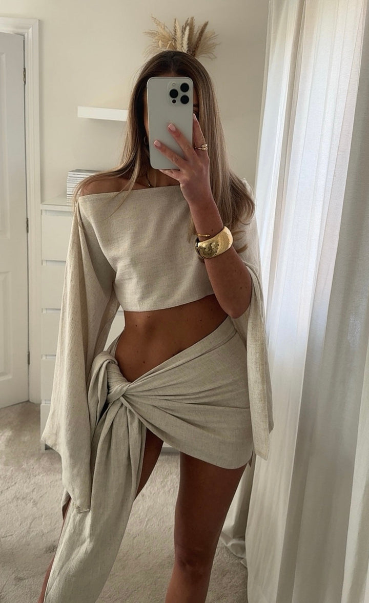 Ainsley | Linen Sarong Set
