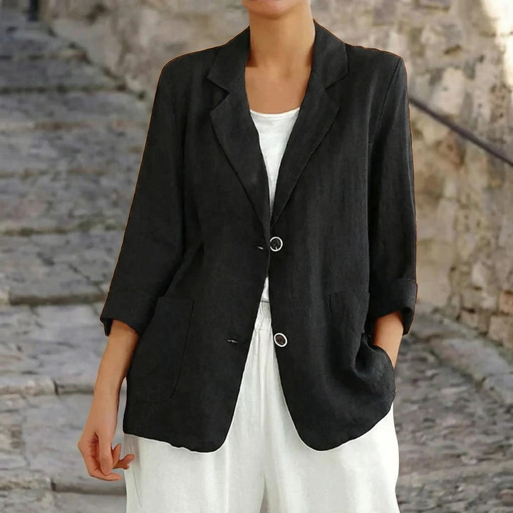Women's Relaxed-Fit Blazer with Notched Lapels
