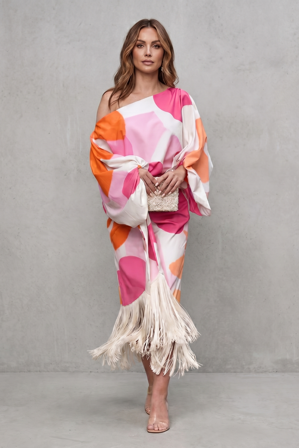 Women's Abstract Print Fringed Two-Piece Co-ord Set - Amarielle
