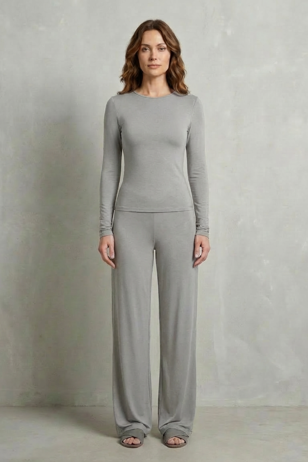 Women's Fitted Top and Wide-Leg Trouser Co-ord Set - Felisande