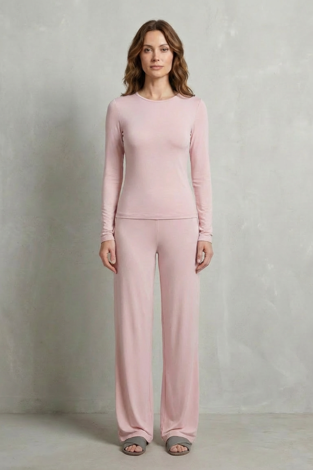 Women's Fitted Top and Wide-Leg Trouser Co-ord Set - Felisande