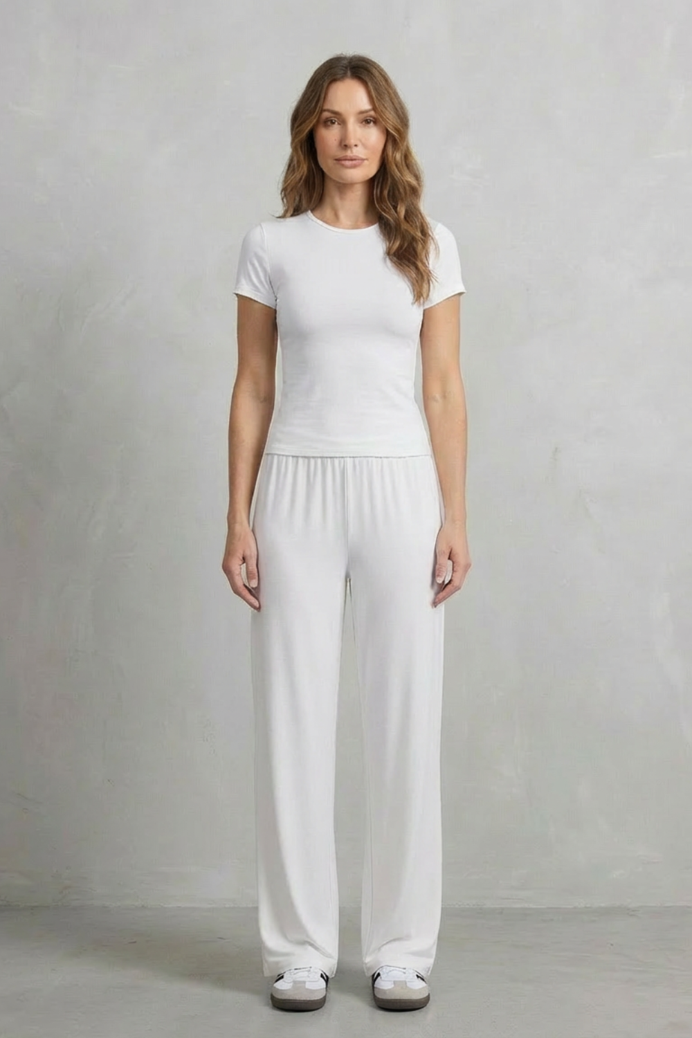 Women's Fitted Top and Wide-Leg Trouser Co-ord Set - Felisande