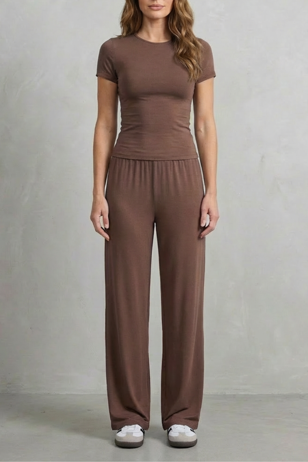 Women's Fitted Top and Wide-Leg Trouser Co-ord Set - Felisande