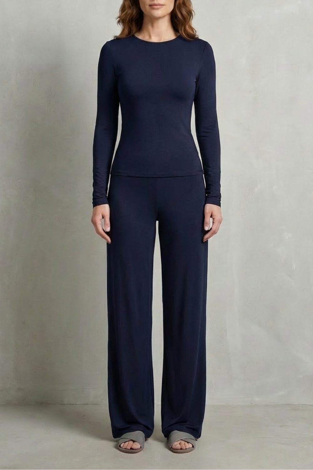 Women's Fitted Top and Wide-Leg Trouser Co-ord Set - Felisande