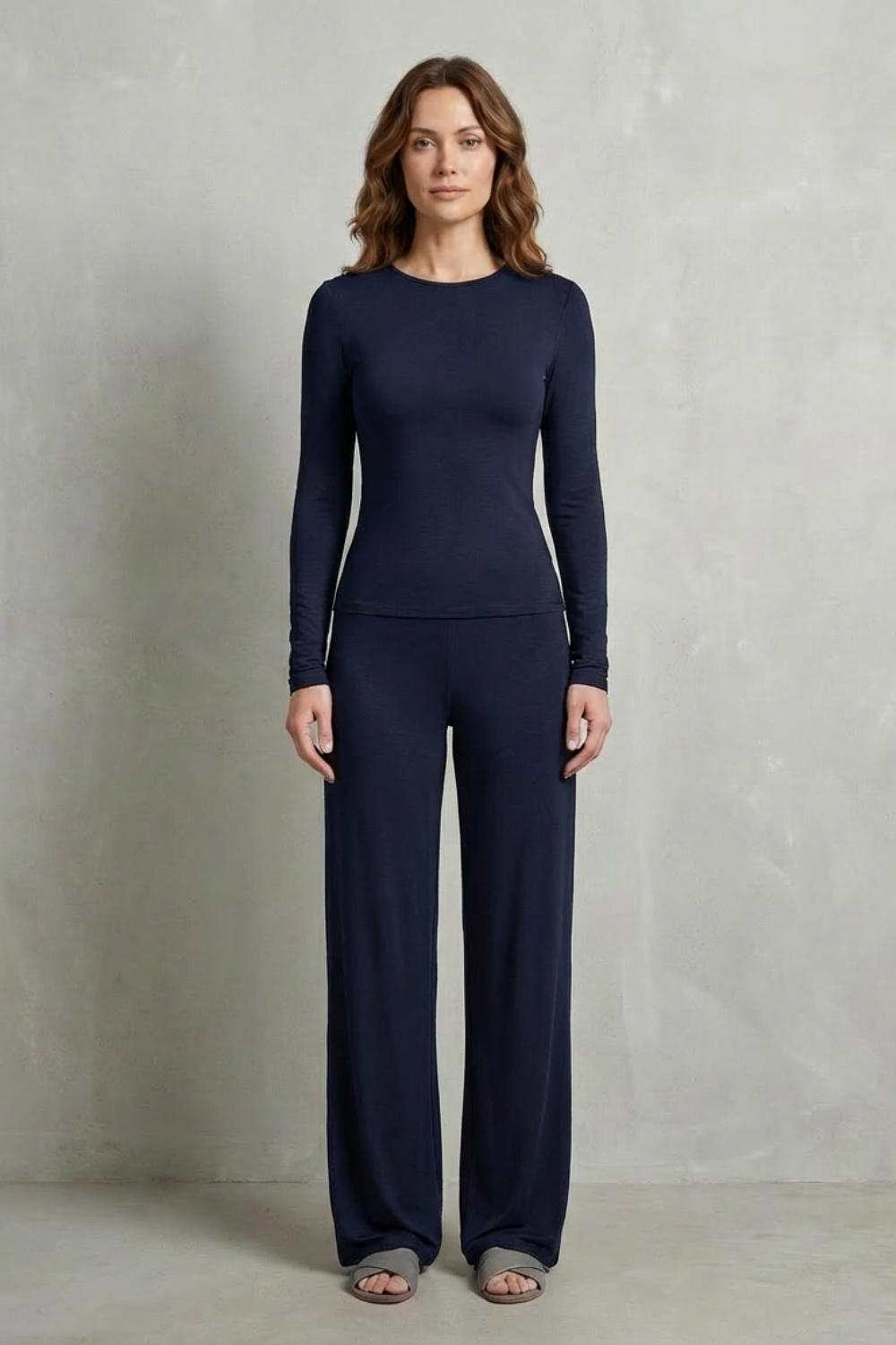 Women's Fitted Top and Wide-Leg Trouser Co-ord Set - Felisande