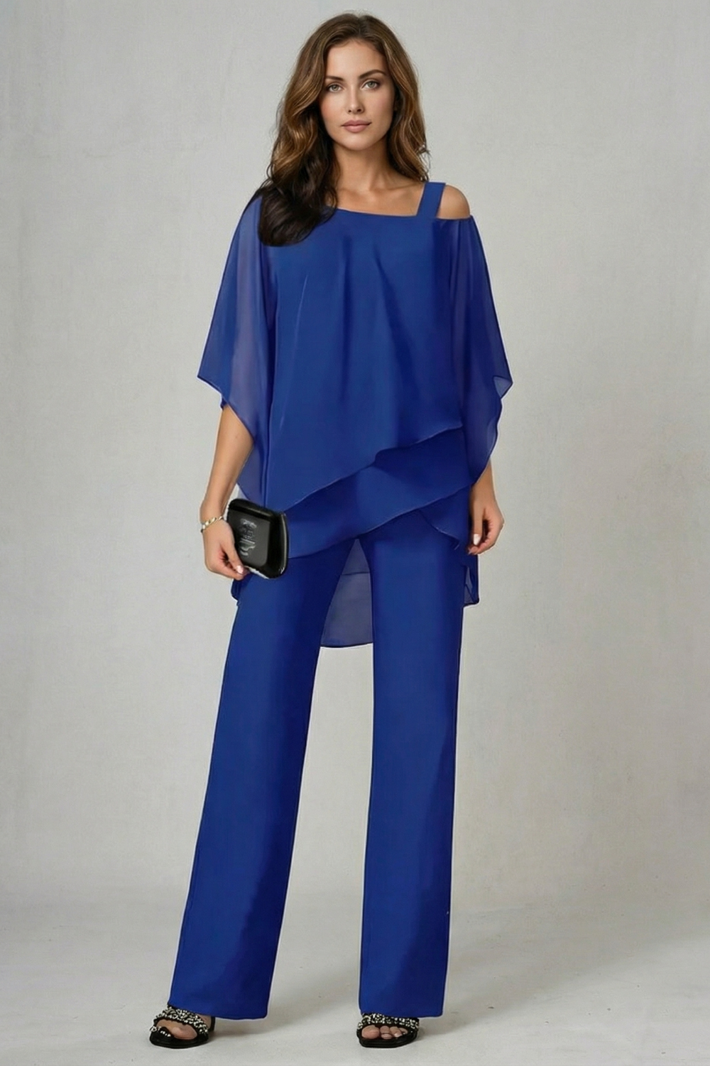 Women's Chiffon Top and Wide Leg Trouser Co-ord Set - Chardelle