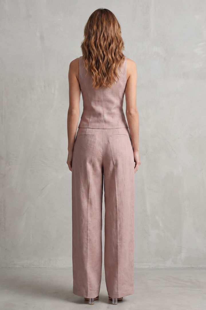 Women's Button Front Waistcoat and Trouser Co-ord Set - Bastienne