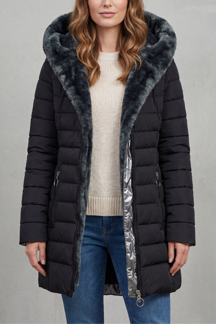 Women's Winter Parka Coat with Faux Fur Lining – Ophelia