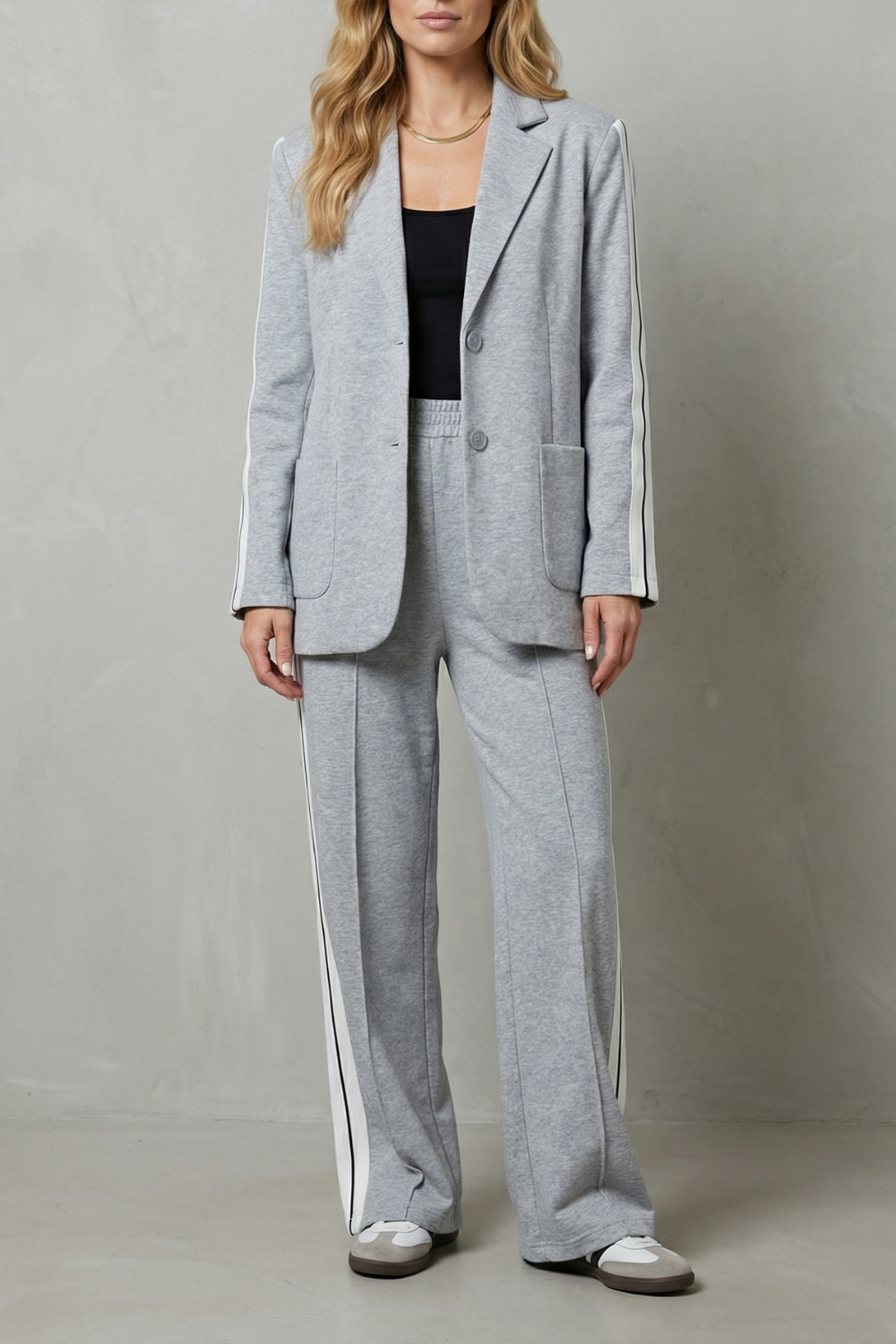 Women's Side Stripe Blazer and Trouser Co-ord Set - Fauvrette