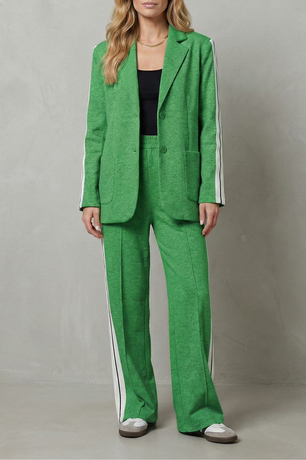 Women's Side Stripe Blazer and Trouser Co-ord Set - Fauvrette