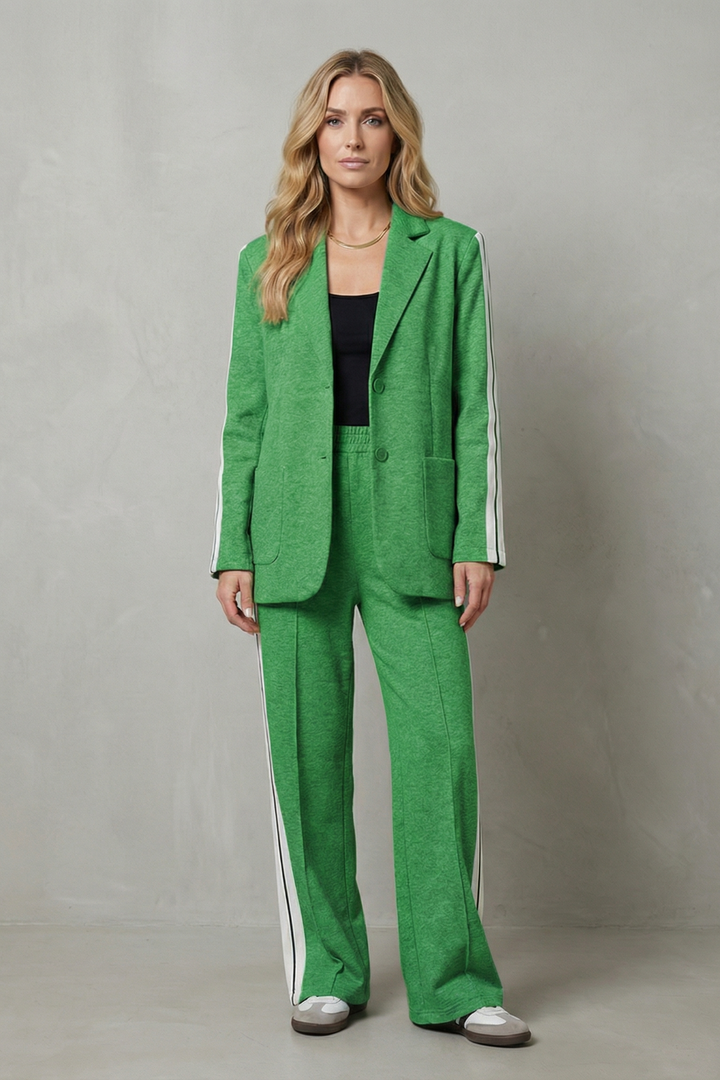 Women's Side Stripe Blazer and Trouser Co-ord Set - Fauvrette
